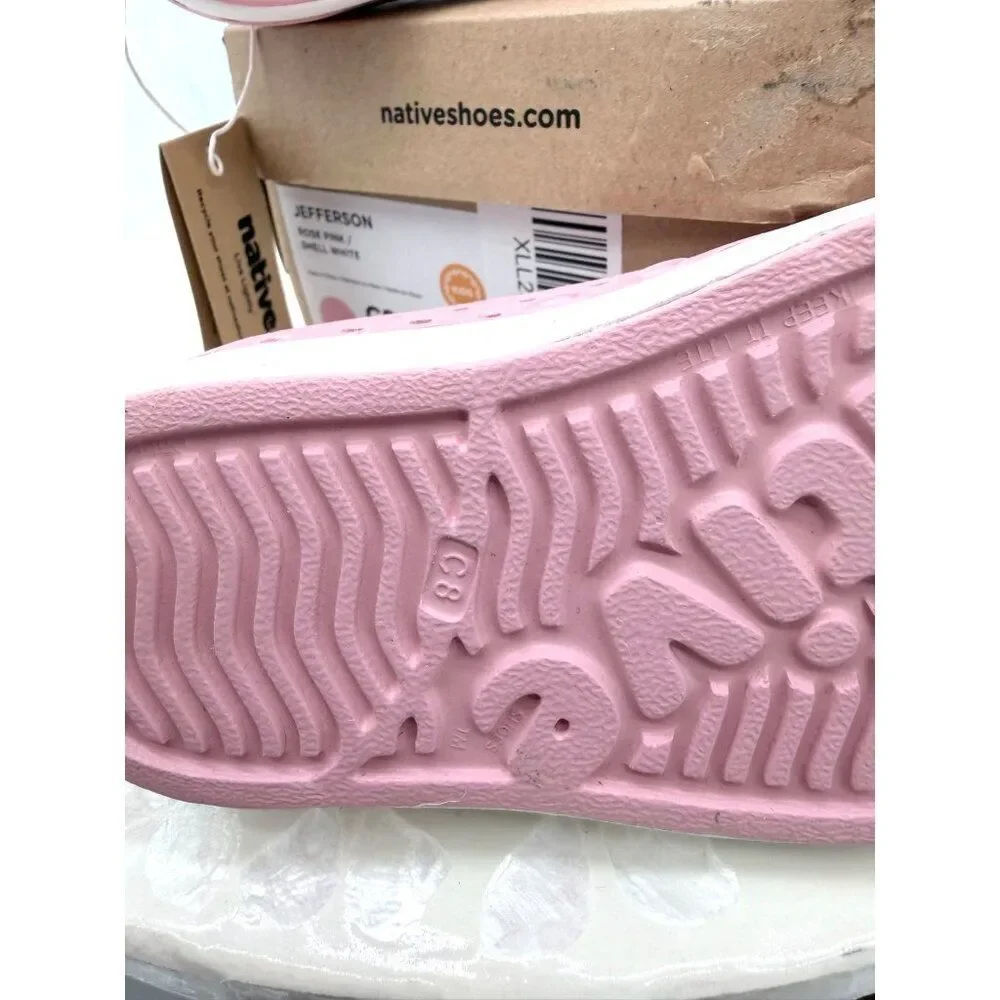 Native Jefferson Toddler Kids Slip-On Water Shoes Rose Pink C8 Lightweight